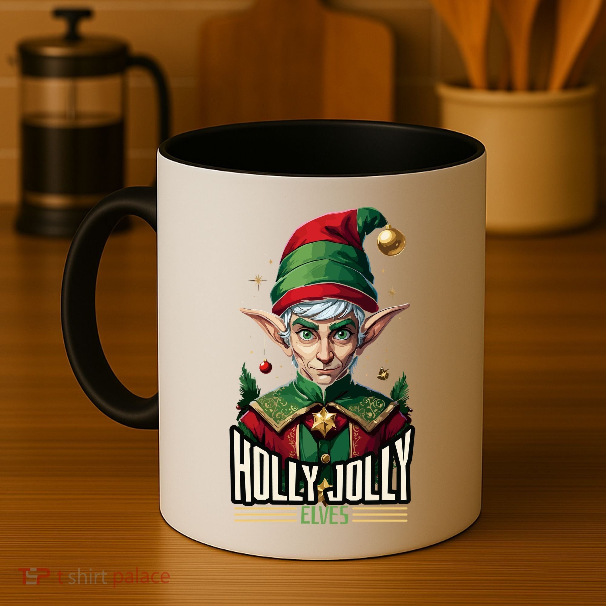 Holly Jolly Elves Coffee Mug