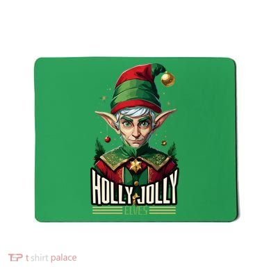 Holly Jolly Elves Mousepad