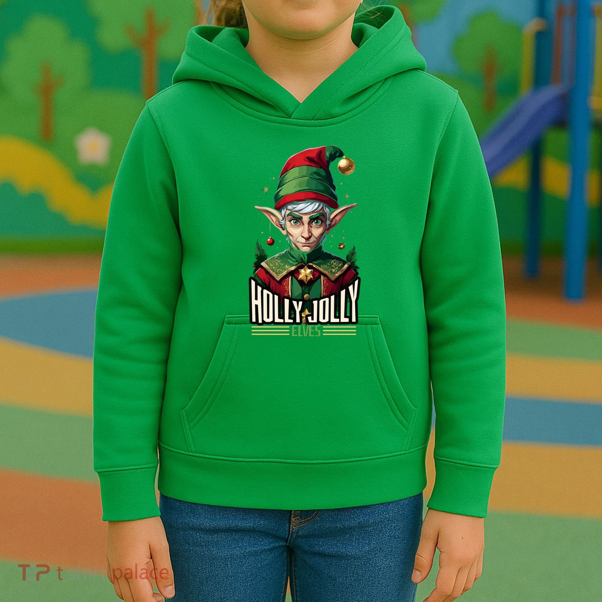Holly Jolly Elves Kids Hoodie