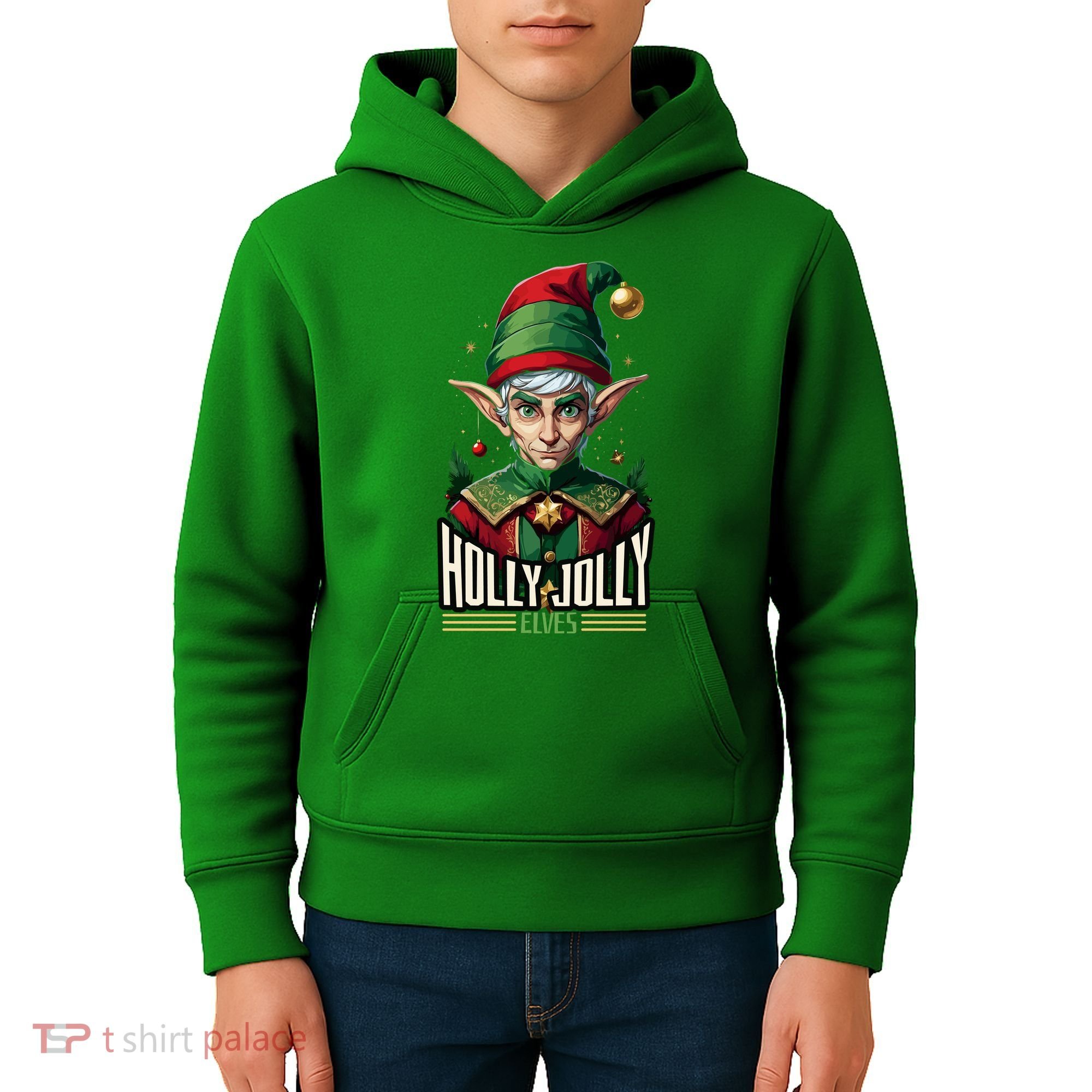Holly Jolly Elves Kids Hoodie