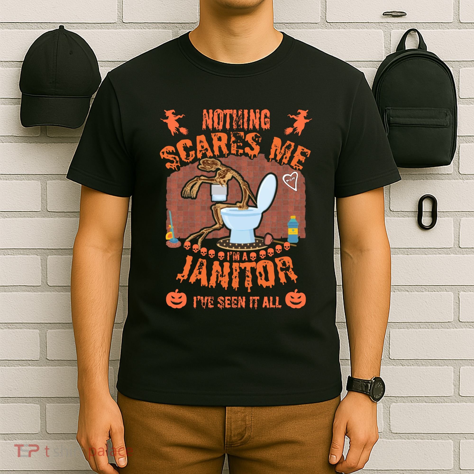 HALLOWEEN JANITORSJANITOR FUNNY HALLOWEEN SAYINGS T-Shirt