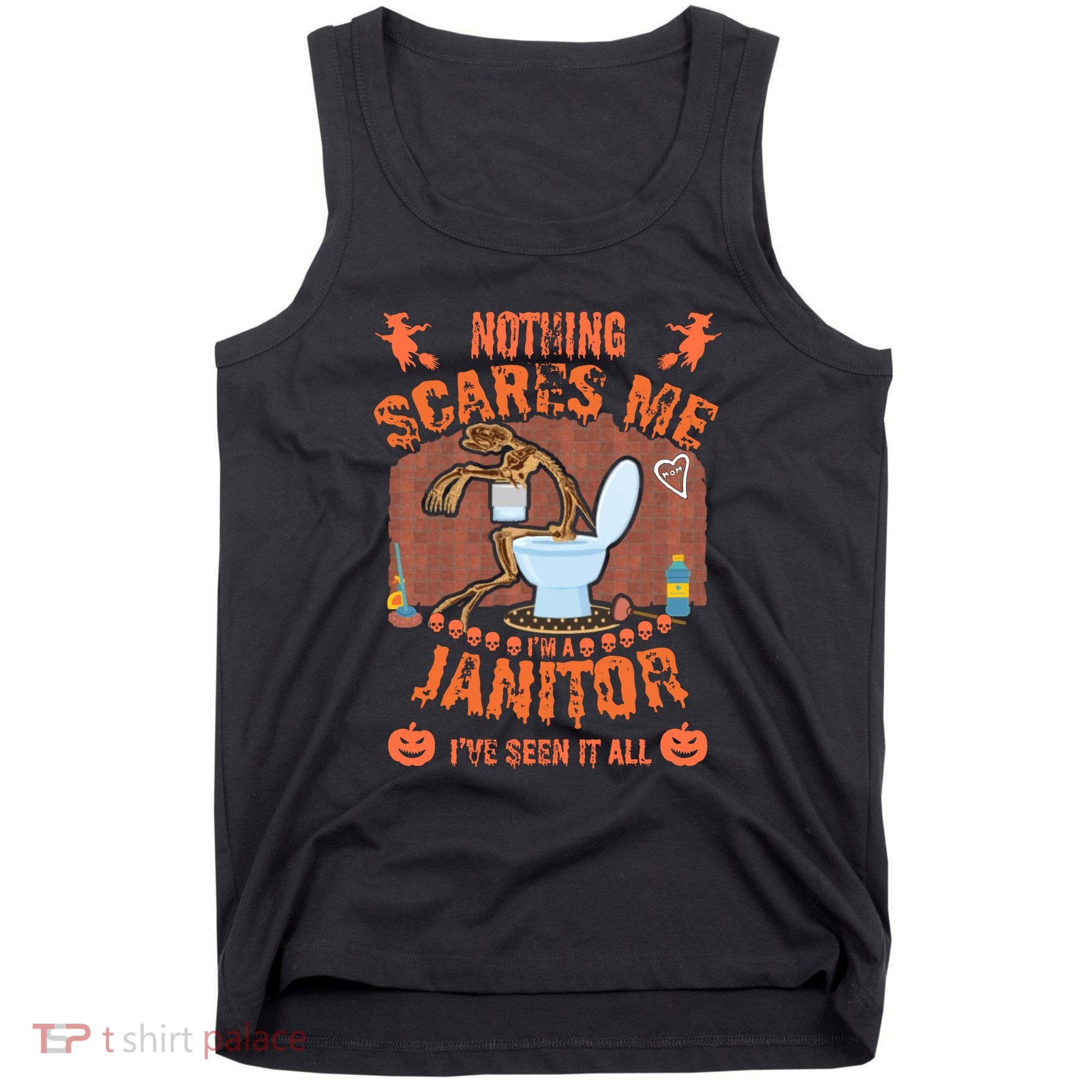 HALLOWEEN JANITORSJANITOR FUNNY HALLOWEEN SAYINGS Tank Top