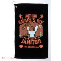 HALLOWEEN JANITORSJANITOR FUNNY HALLOWEEN SAYINGS Golf Towel thumb 0