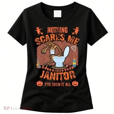 HALLOWEEN JANITORSJANITOR FUNNY HALLOWEEN SAYINGS Women's T-Shirt