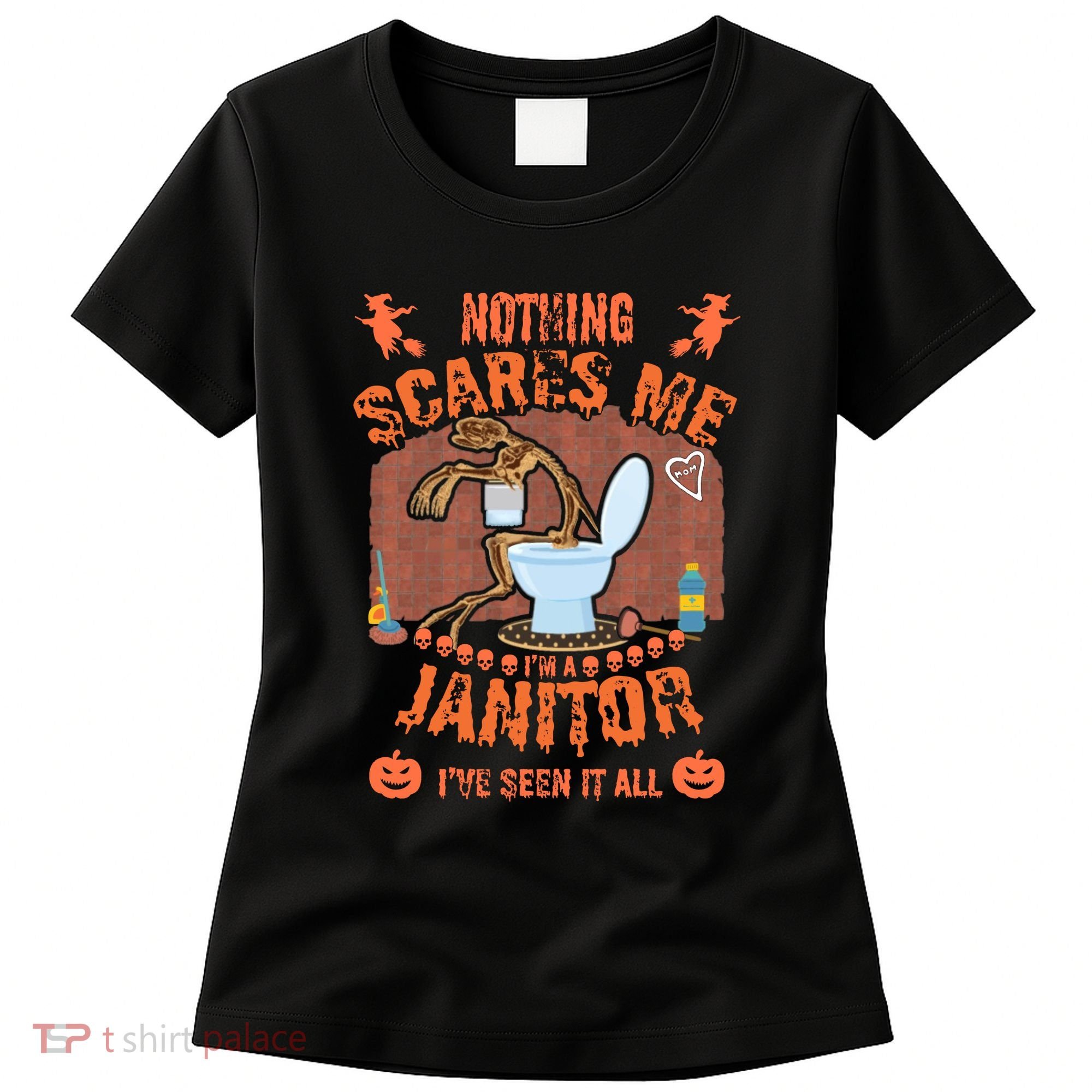 HALLOWEEN JANITORSJANITOR FUNNY HALLOWEEN SAYINGS Women's T-Shirt