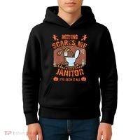 HALLOWEEN JANITORSJANITOR FUNNY HALLOWEEN SAYINGS Kids Hoodie thumb 4