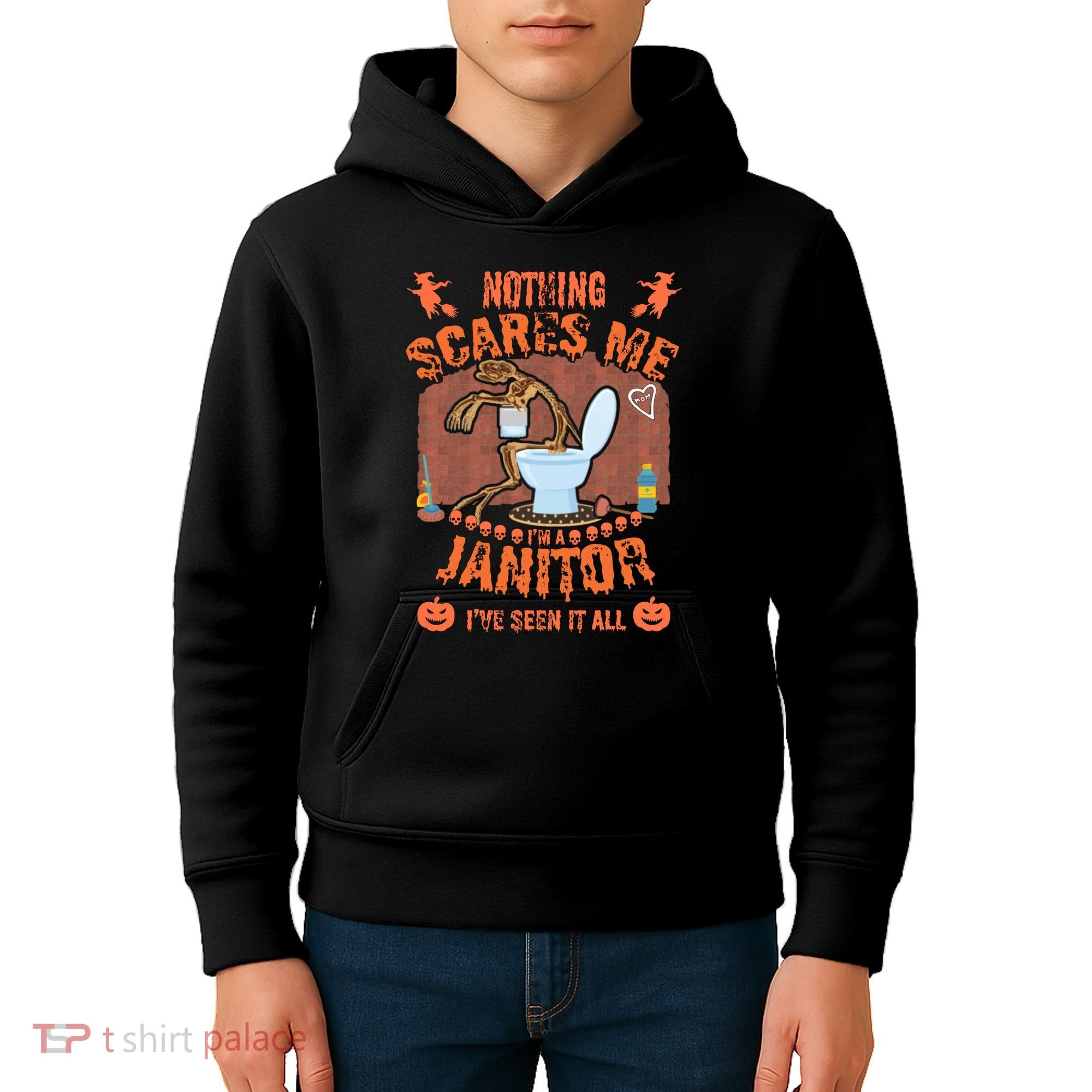 HALLOWEEN JANITORSJANITOR FUNNY HALLOWEEN SAYINGS Kids Hoodie