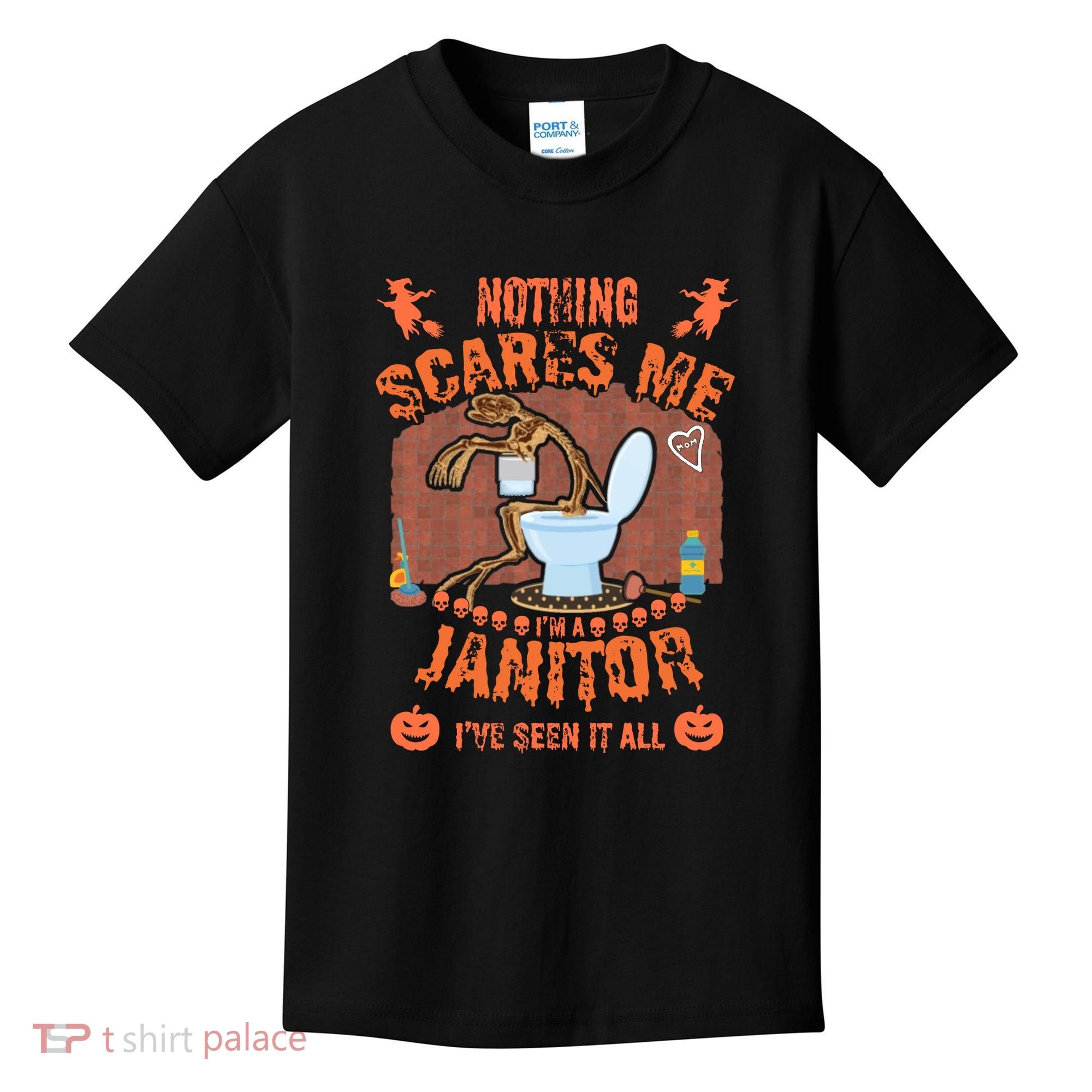 HALLOWEEN JANITORSJANITOR FUNNY HALLOWEEN SAYINGS Kids T-Shirt
