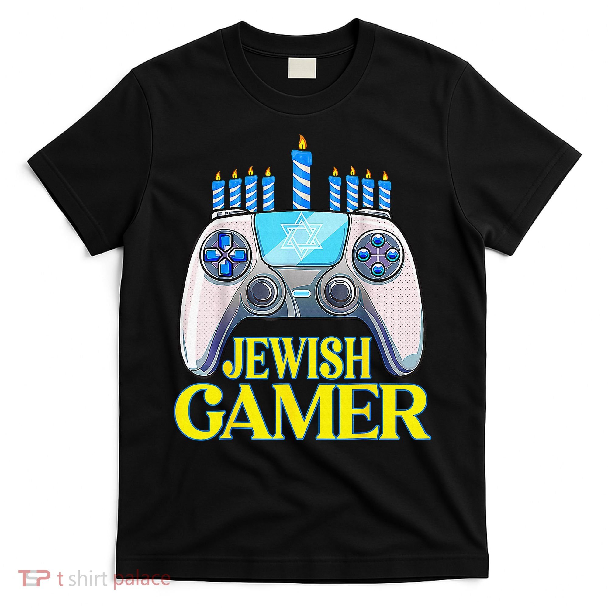 Hanukkah Jewish Gamer Video Game Christmas Xmas Boys T-Shirt