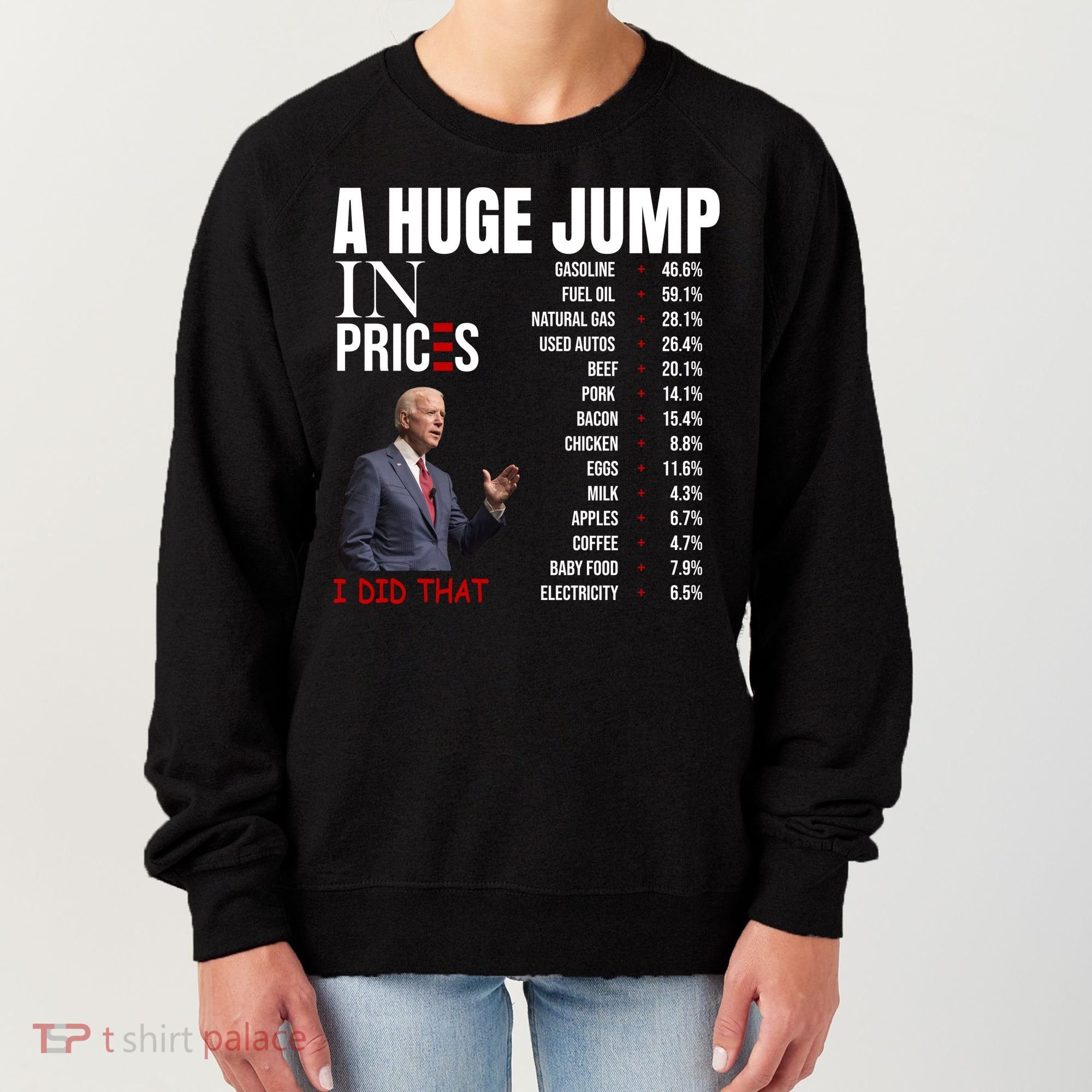 Huge Jump In Prices Joe Biden I Did That Women's Sweatshirt