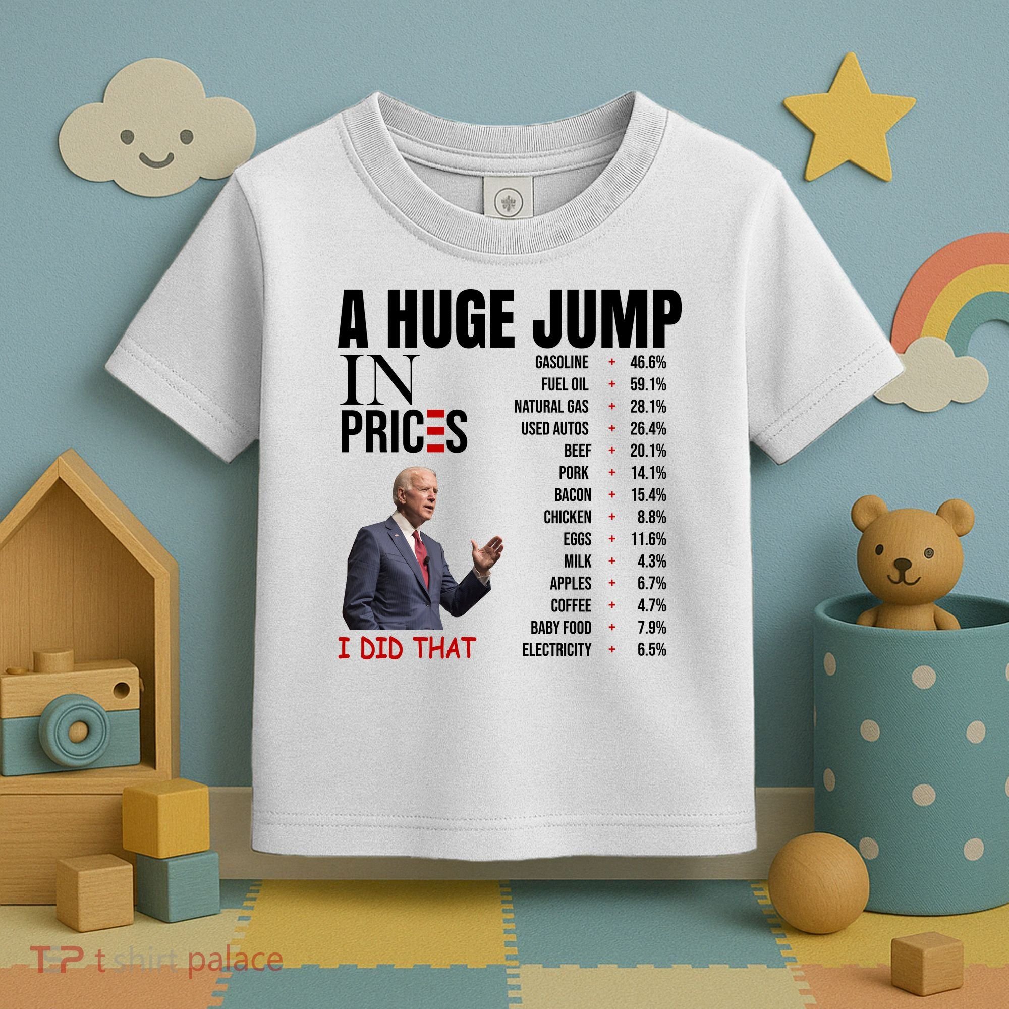 Huge Jump In Prices Joe Biden I Did That Toddler T-Shirt