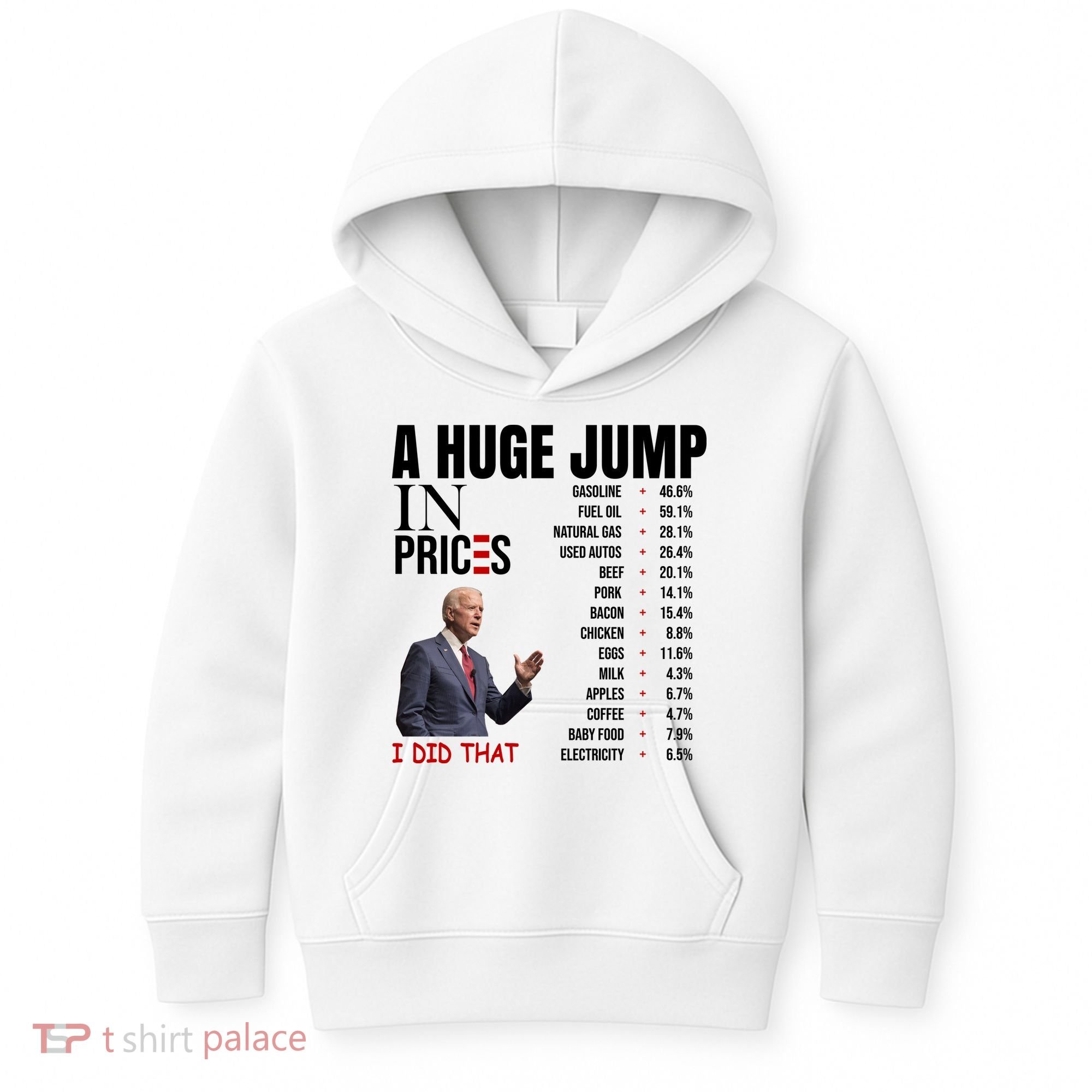 Huge Jump In Prices Joe Biden I Did That Kids Hoodie