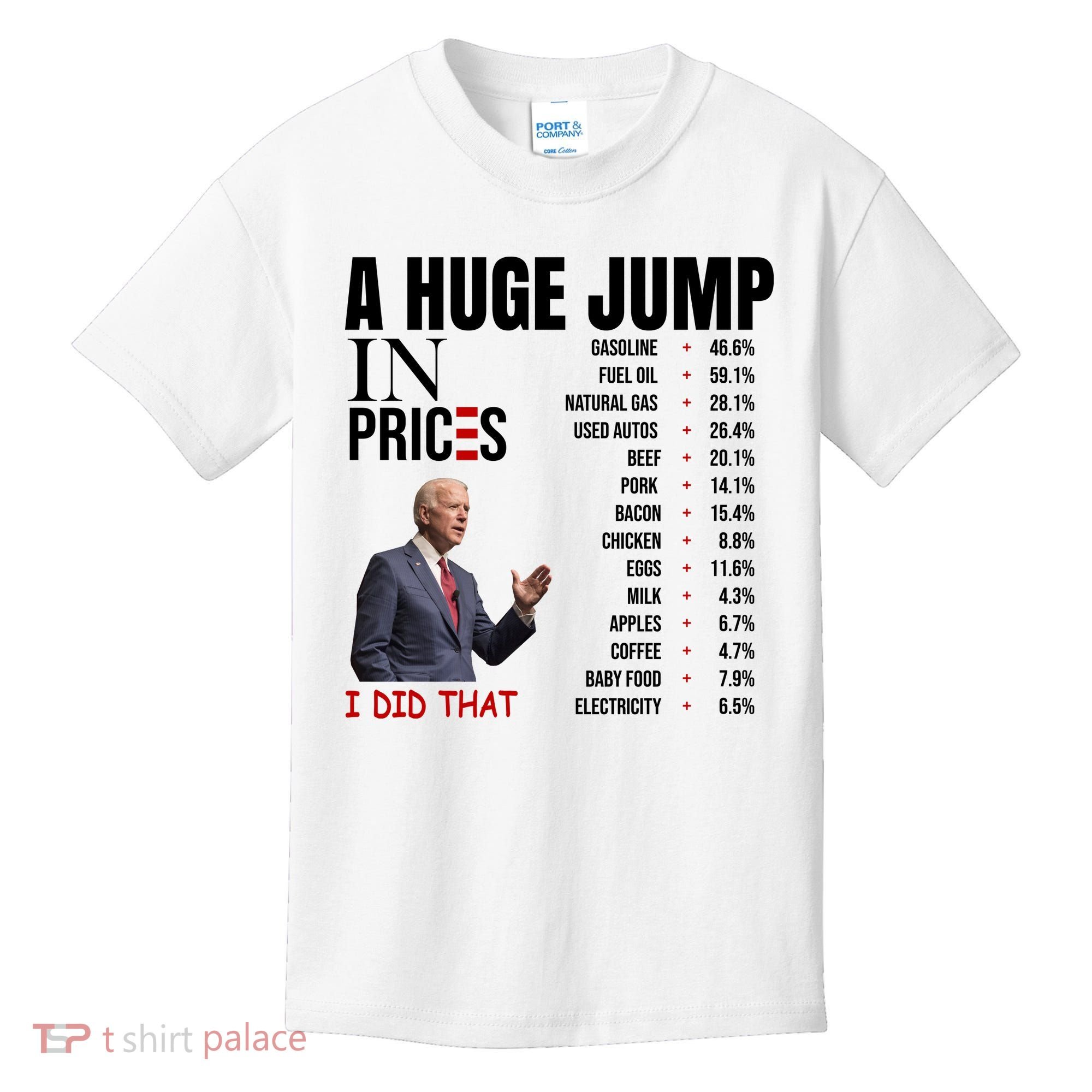 Huge Jump In Prices Joe Biden I Did That Kids T-Shirt