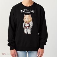 Hamster Judo Karate Master In White Judogi Gift Women's Sweatshirt thumb 0