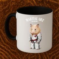 Hamster Judo Karate Master In White Judogi Gift Coffee Mug thumb 2