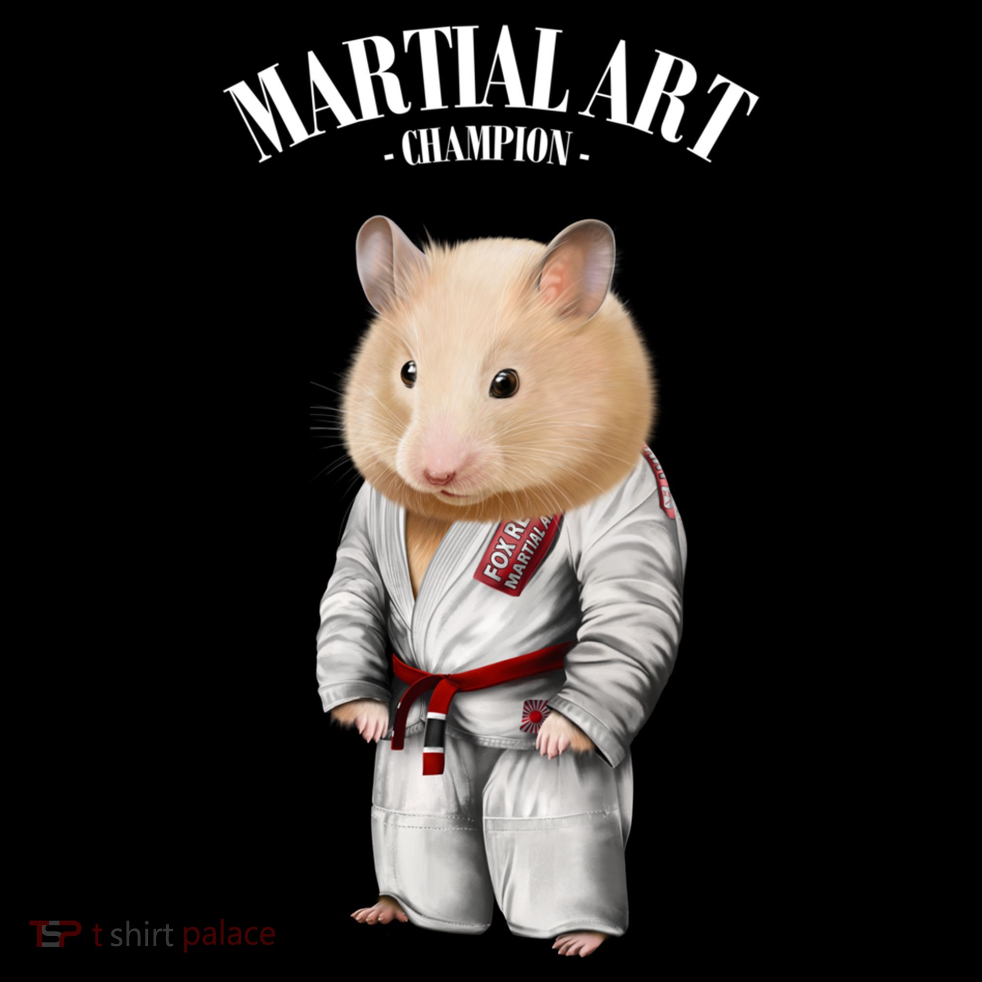 Hamster Judo Karate Master In White Judogi Gift Women's Hoodie