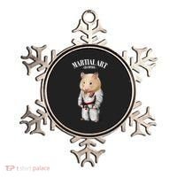 Hamster Judo Karate Master In White Judogi Gift Ornament thumb 0