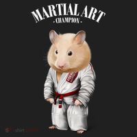Hamster Judo Karate Master In White Judogi Gift Hat thumb 2