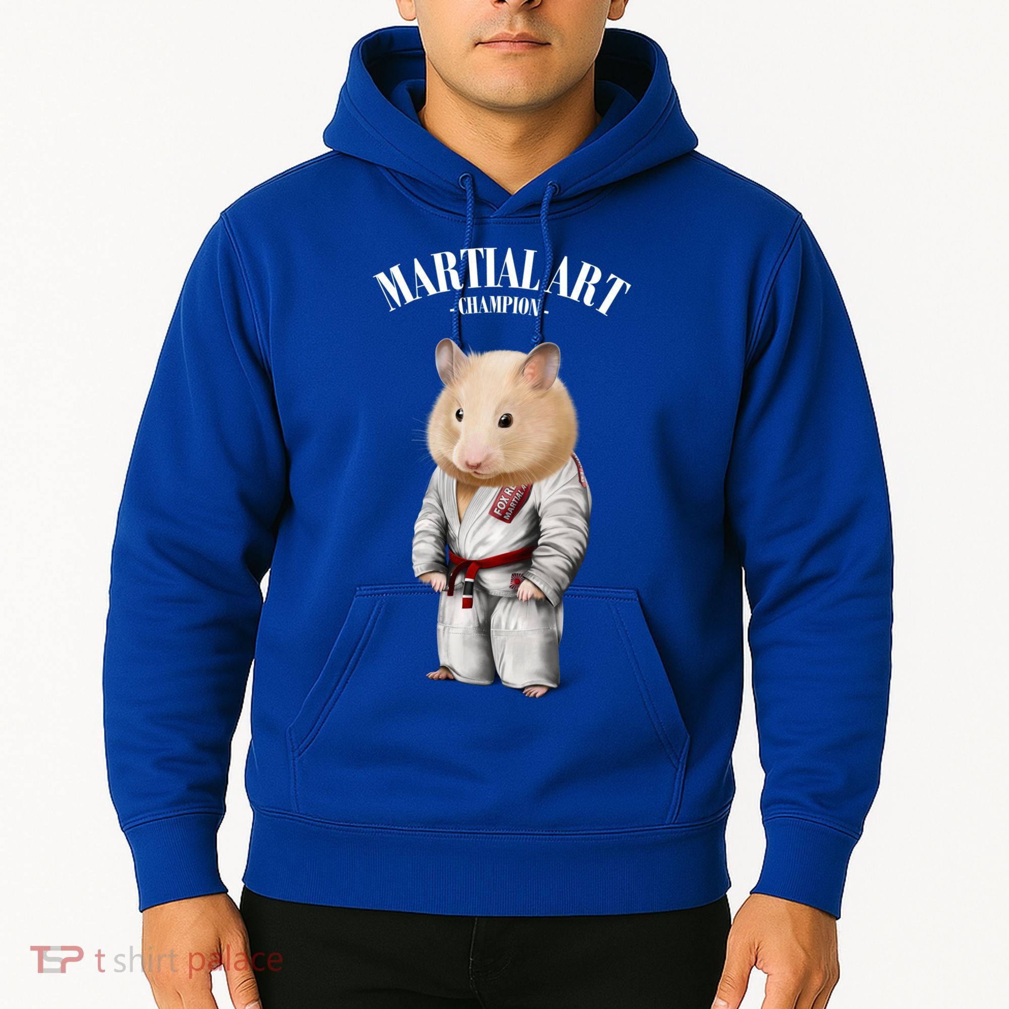 Hamster Judo Karate Master In White Judogi Gift Hoodie