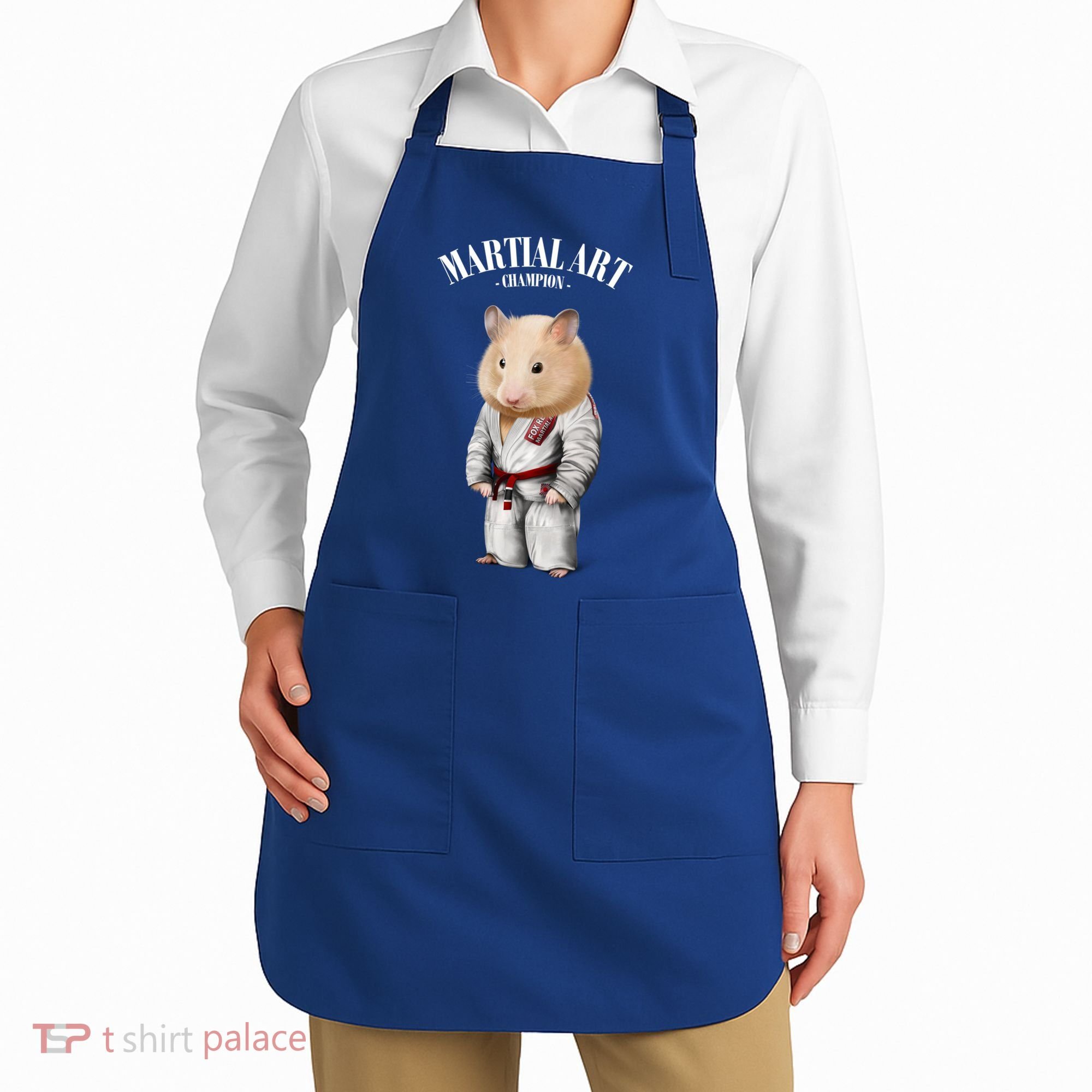 Hamster Judo Karate Master In White Judogi Gift Apron