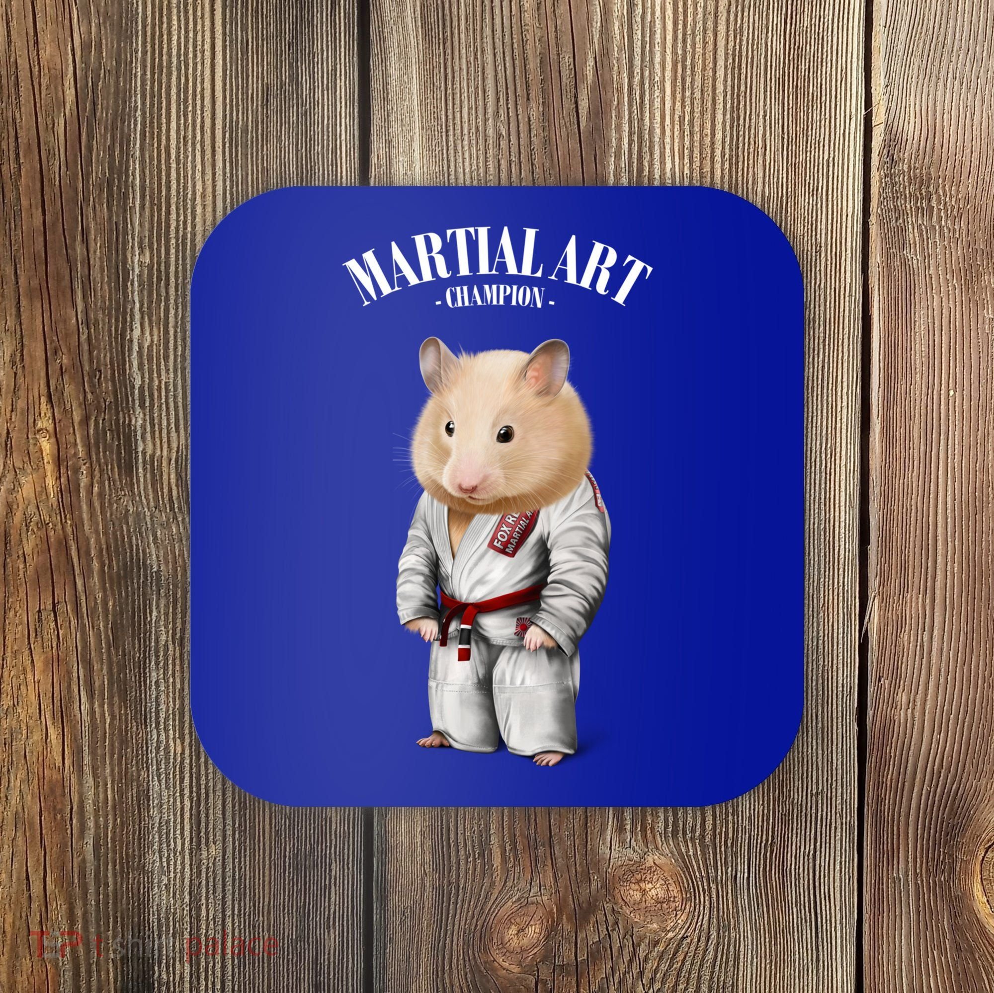 Hamster Judo Karate Master In White Judogi Gift Coaster