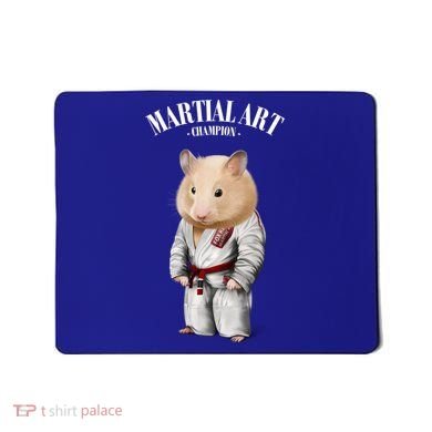 Hamster Judo Karate Master In White Judogi Gift Mousepad