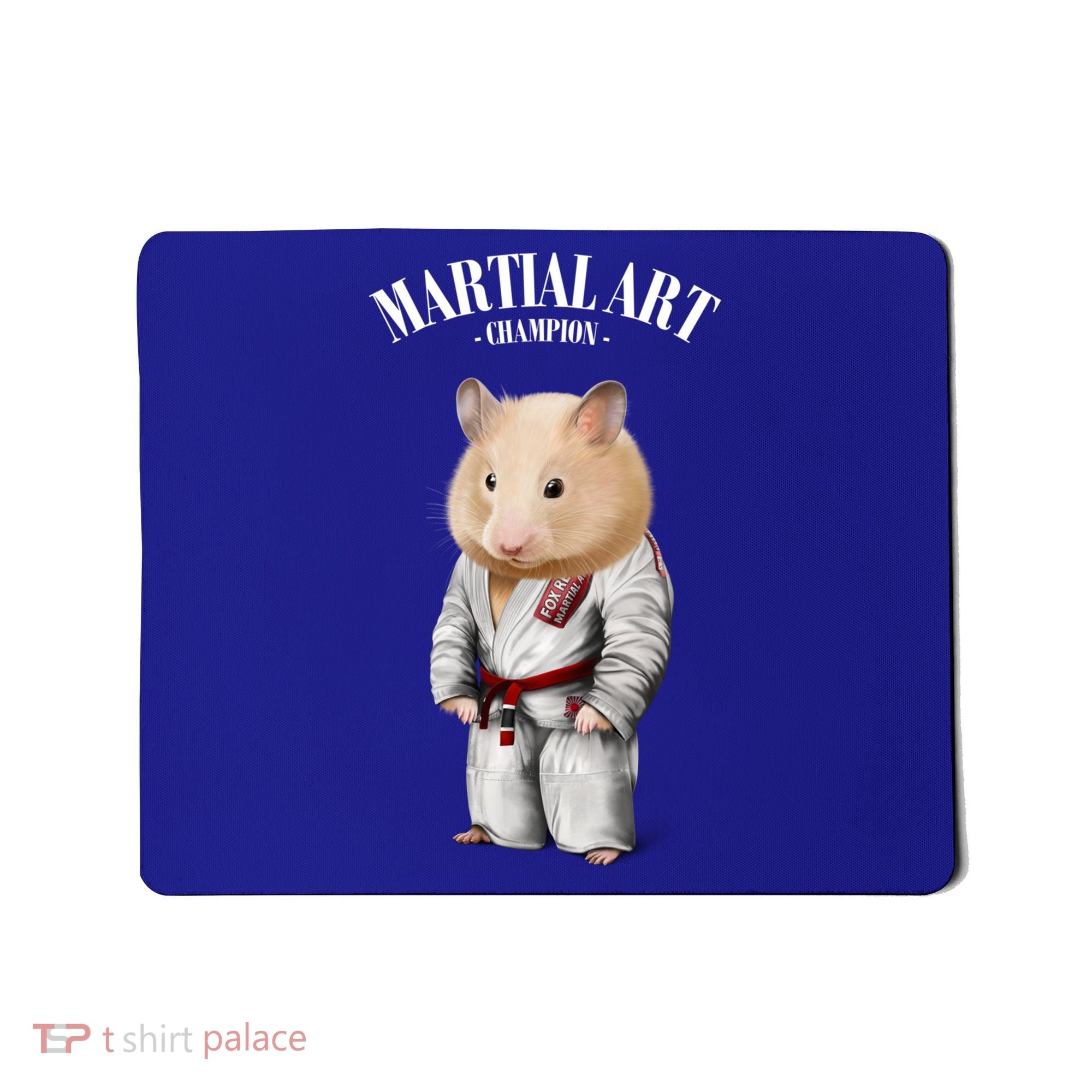 Hamster Judo Karate Master In White Judogi Gift Mousepad