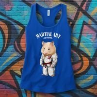 Hamster Judo Karate Master In White Judogi Gift Women's Tank Top thumb 3