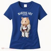 Hamster Judo Karate Master In White Judogi Gift Women's T-Shirt thumb 0
