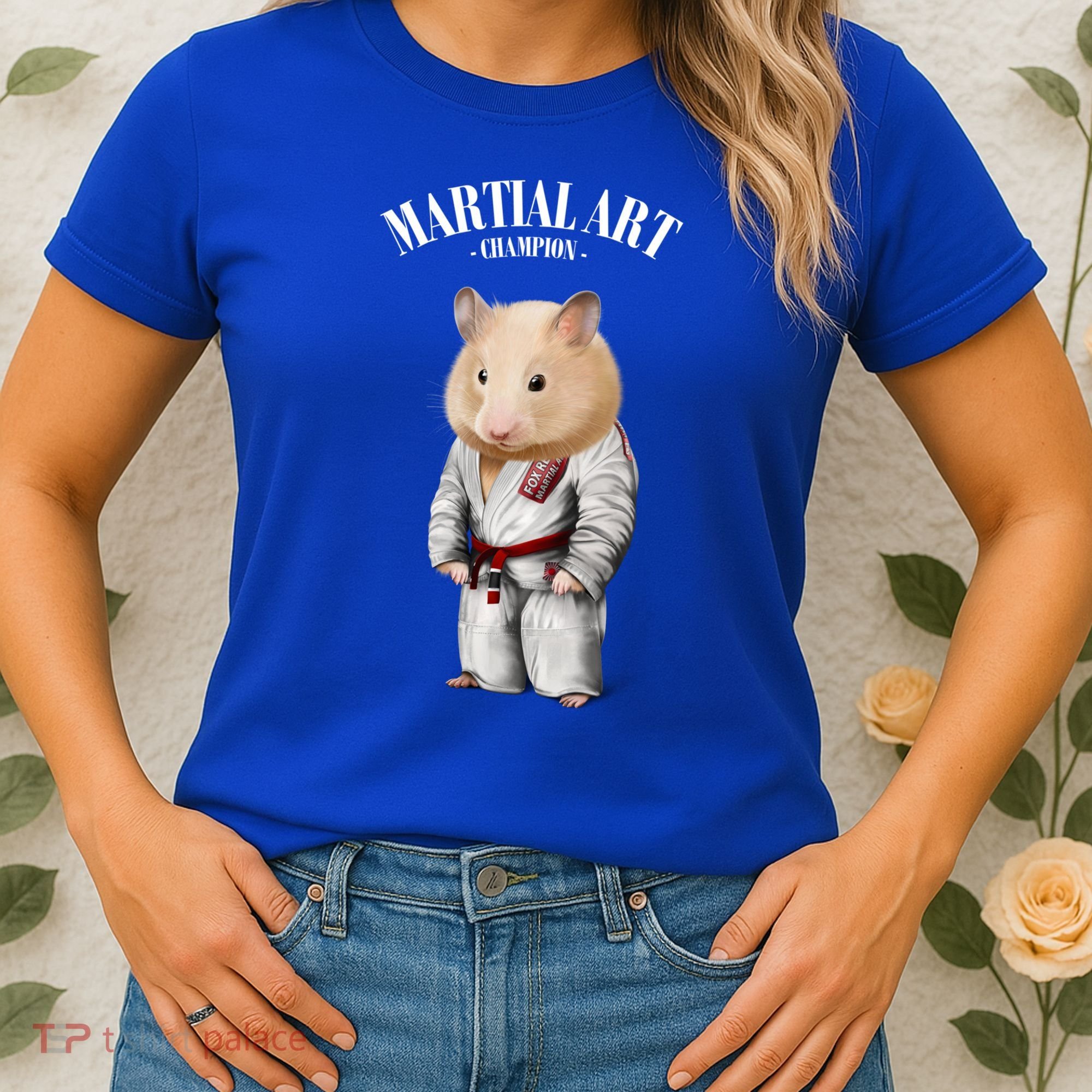 Hamster Judo Karate Master In White Judogi Gift Women's T-Shirt