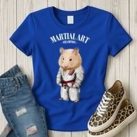 Hamster Judo Karate Master In White Judogi Gift Women's T-Shirt thumb 3
