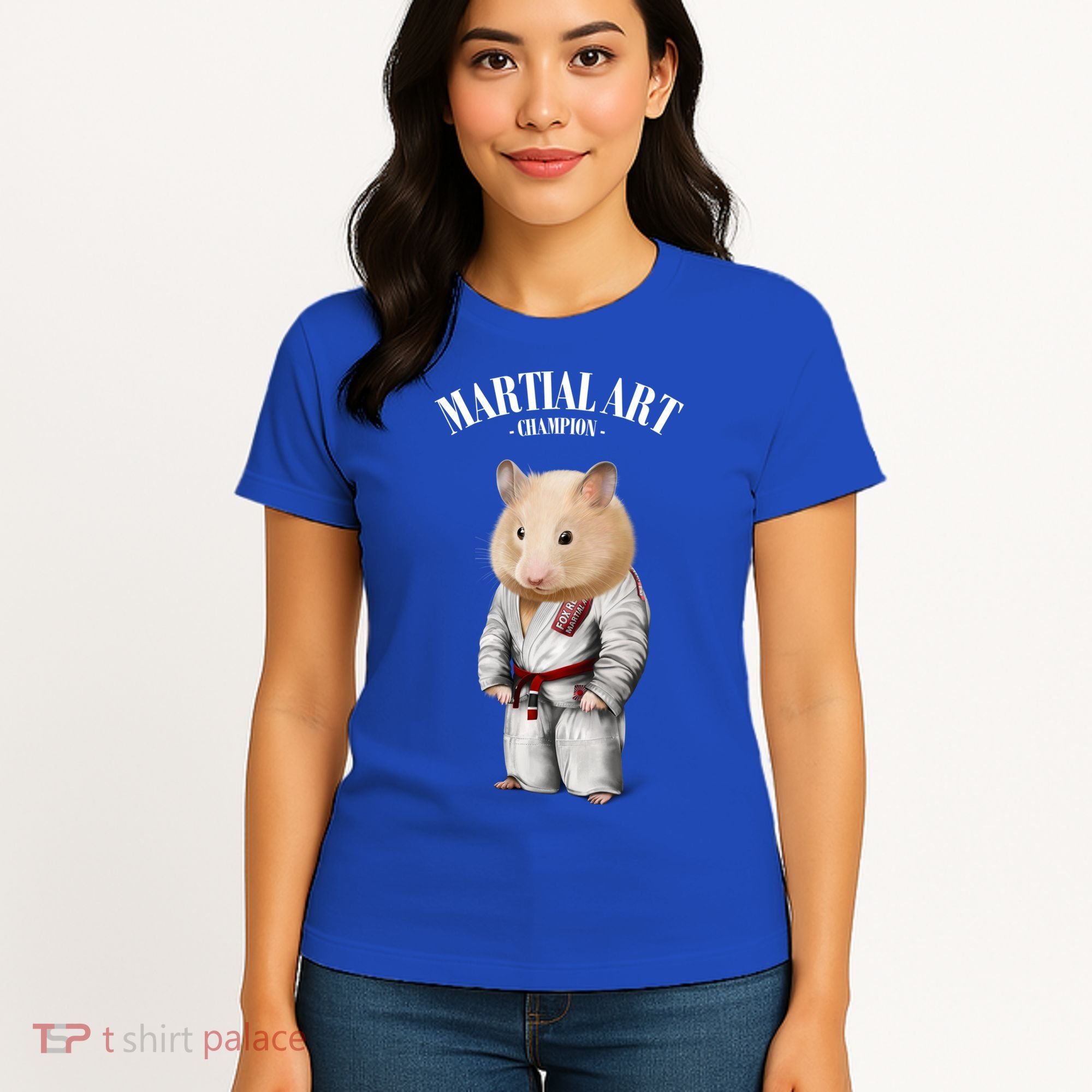 Hamster Judo Karate Master In White Judogi Gift Women's T-Shirt