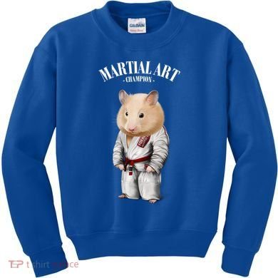Hamster Judo Karate Master In White Judogi Gift Kids Sweatshirt