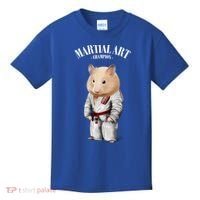 Hamster Judo Karate Master In White Judogi Gift Kids T-Shirt thumb 0