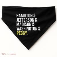 Hamilton Jefferson Madison Washington And Peggy USA-Made Doggie Bandana thumb 0