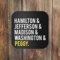 Hamilton Jefferson Madison Washington And Peggy Coaster thumb 0