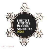 Hamilton Jefferson Madison Washington And Peggy Ornament thumb 0