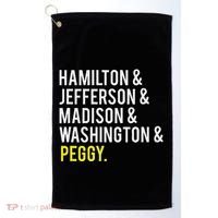 Hamilton Jefferson Madison Washington And Peggy Golf Towel thumb 0