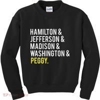 Hamilton Jefferson Madison Washington And Peggy Kids Sweatshirt thumb 0