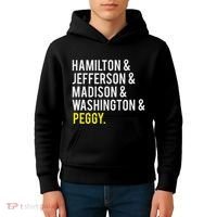 Hamilton Jefferson Madison Washington And Peggy Kids Hoodie thumb 4
