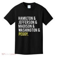 Hamilton Jefferson Madison Washington And Peggy Kids T-Shirt thumb 0