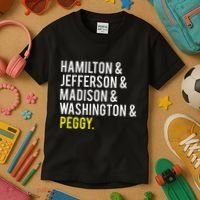 Hamilton Jefferson Madison Washington And Peggy Kids T-Shirt thumb 3