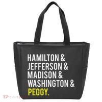 Hamilton Jefferson Madison Washington And Peggy Tote Bag thumb 0