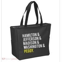 Hamilton Jefferson Madison Washington And Peggy Tote Bag thumb 2