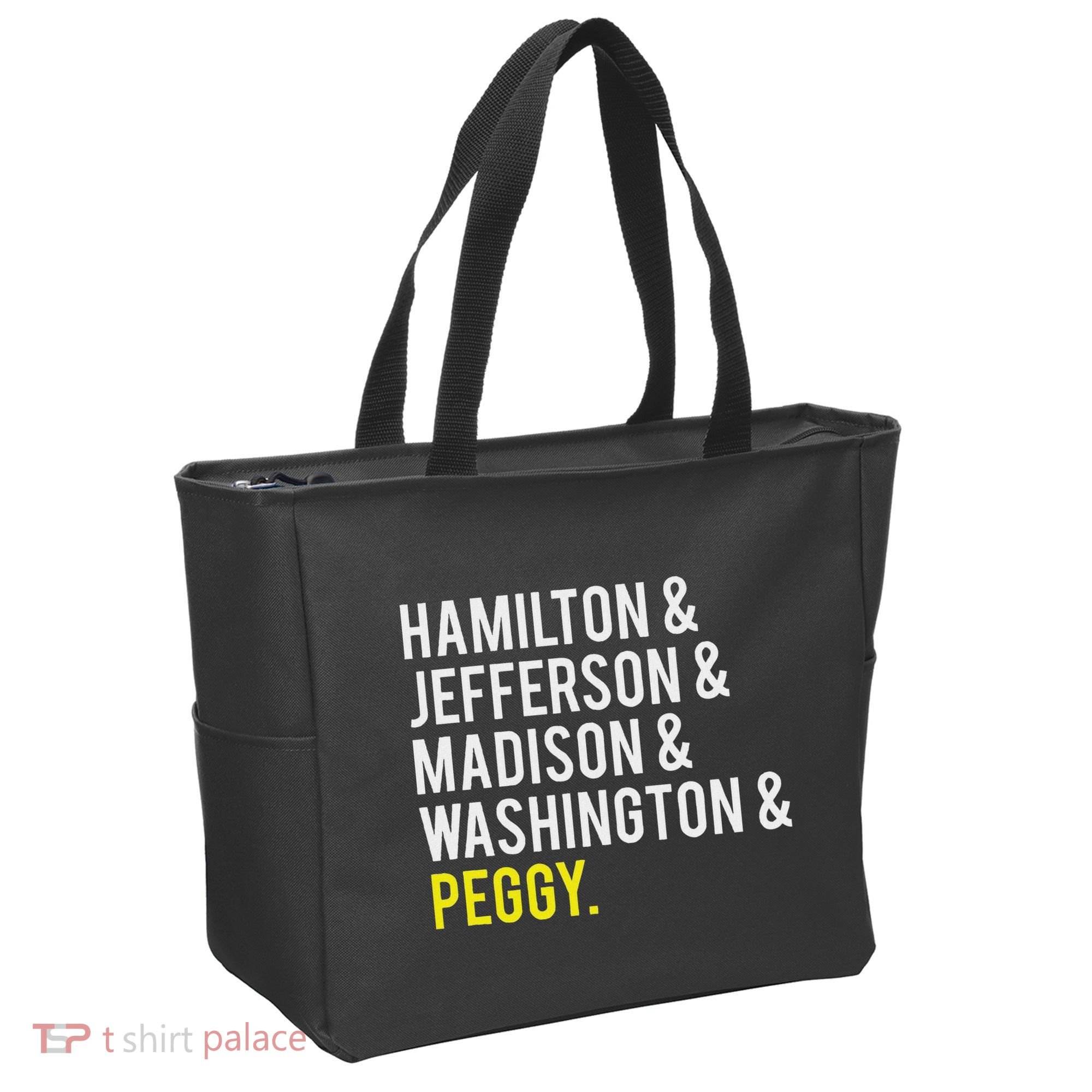 Hamilton Jefferson Madison Washington And Peggy Tote Bag