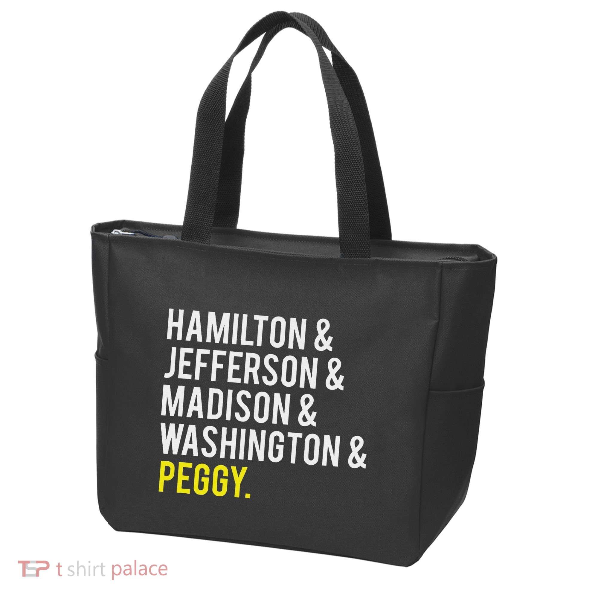 Hamilton Jefferson Madison Washington And Peggy Tote Bag
