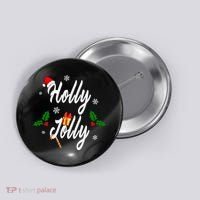 Holly Jolly | Merry Christmas Button thumb 0