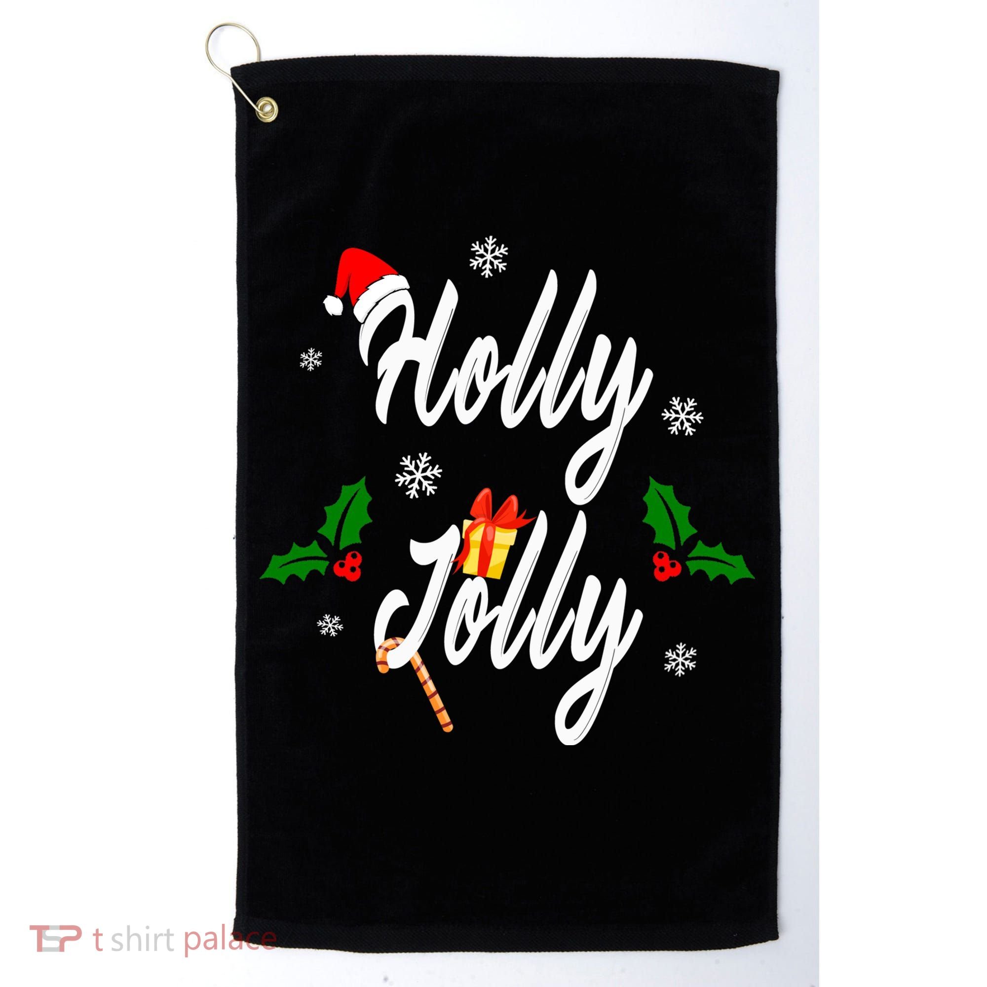 Holly Jolly | Merry Christmas Golf Towel