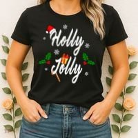 Holly Jolly | Merry Christmas Women's T-Shirt thumb 2
