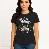 Holly Jolly | Merry Christmas Women's T-Shirt thumb 4